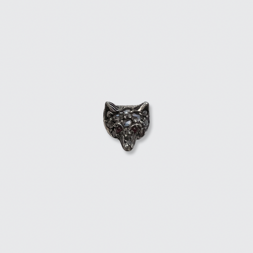 Rose-Cut Diamond Fox Earring, Stickpin Conversion