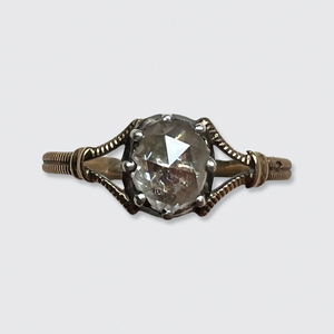 Rose-Cut Diamond Solitaire Ring