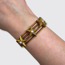Load image into Gallery viewer, Victorian Pearl Star Bracelet