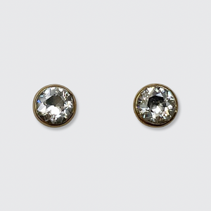 Old European-Cut Stud Earrings, 0.60 carats combined