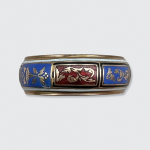 Georgian Enamel Locket Ring