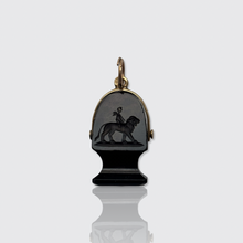 Load image into Gallery viewer, 19th Century French Onyx Cupid Intaglio Fob