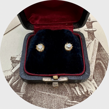Load image into Gallery viewer, Victorian Old Mine-Cut Diamond Solitaire Earrings