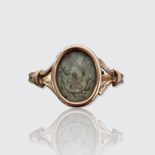 Load image into Gallery viewer, 19th Century Hairwork Forget Me Not Flower Ring