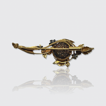 Load image into Gallery viewer, 19th Century Victorian &amp; Pearl Bird's Nest Brooch