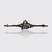 Load image into Gallery viewer, Victorian Rose-Cut Diamond Bar Brooch