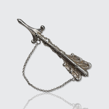 Load image into Gallery viewer, Victorian Silver Arrow Needle Case Brooch
