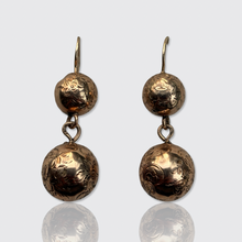 Load image into Gallery viewer, Victorian Engraved Orb-Shaped Drop Earrings