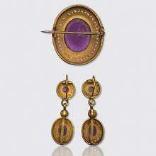 Load image into Gallery viewer, Victorian Amethyst Demi Parure in Fitted Box