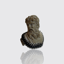 Load image into Gallery viewer, 19th Century Grand Tour Lava Stone Faun Brooch