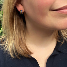 Load image into Gallery viewer, Vintage Lapis Lazuli Earrings with Removable Gold Setting