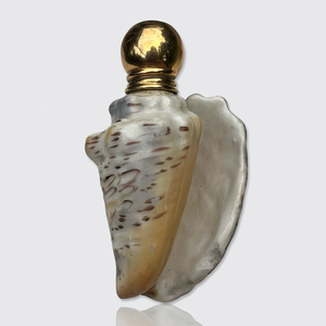 Antique Porcelain Shell-Shaped Perfume Bottle