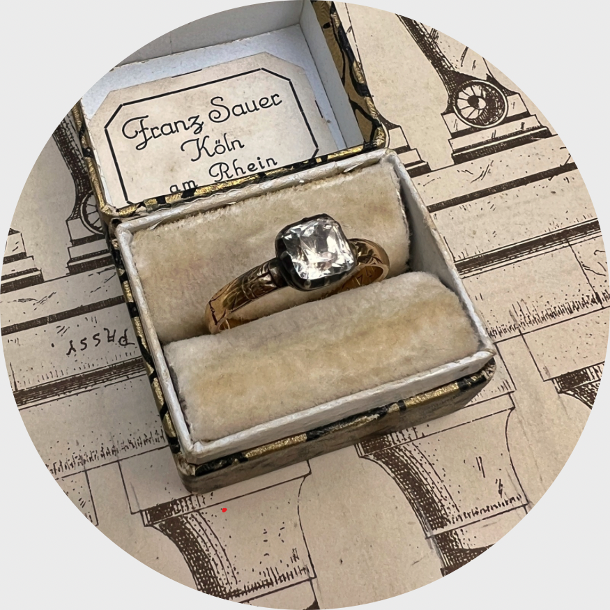 Georgian Paste Solitaire Ring