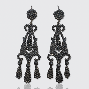 18th Century Cut Steel Drop Earrings