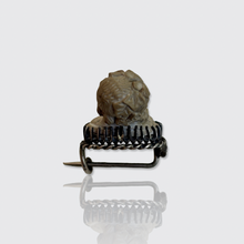 Load image into Gallery viewer, 19th Century Grand Tour Lava Stone Faun Brooch