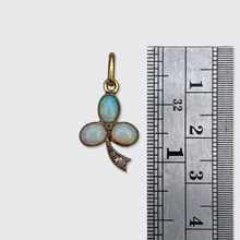 Load image into Gallery viewer, Antique Opal &amp; Diamond Clover Pendant