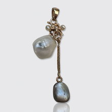 Load image into Gallery viewer, Victorian Pearl &amp; Diamond Drop Pendant