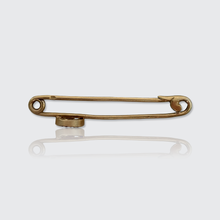 Load image into Gallery viewer, Art Deco Ruby Horseshoe Safety Pin Brooch