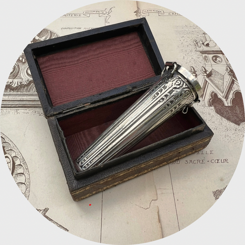 19th Century Silver Quiver Etui