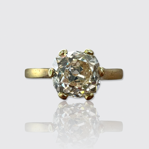 Old Mine-Cut Diamond Solitaire Ring
