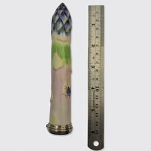Load image into Gallery viewer, Antique Porcelain and Silver Asparagus Etui