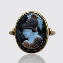 Load image into Gallery viewer, Antique Hardstone Cameo Ring a Greek Warrior