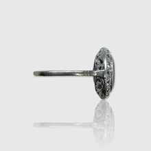 Load image into Gallery viewer, Platinum Art Deco Style Ring with Sapphire and Diamonds