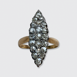 Victorian Rose-Cut Diamond Marquise Ring