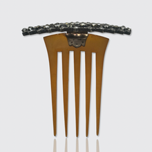 Load image into Gallery viewer, Victorian Silver &amp; Paste Hair Comb