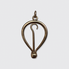 Load image into Gallery viewer, Victorian Gold Foldable Button Hook Pendant