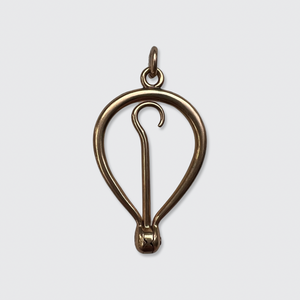 Victorian Gold Foldable Button Hook Pendant