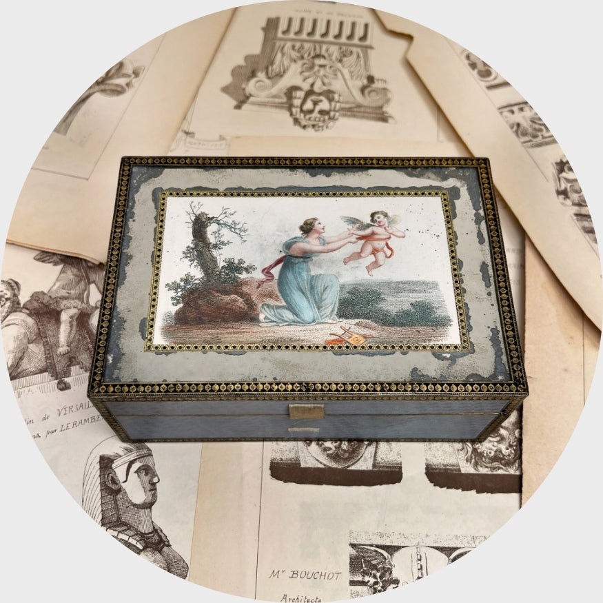Georgian Mirrored Sewing Kit Box