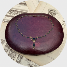 Load image into Gallery viewer, 19th Century Gold &amp; Onyx Lavalier Necklace, Vatican Workshop