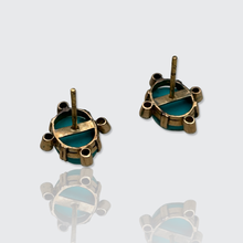 Load image into Gallery viewer, Victorian Turquoise &amp; Diamond Earrings