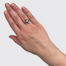 Load image into Gallery viewer, Belle Epoque Pearl &amp; Diamonds Crossover Ring