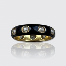 Load image into Gallery viewer, Victorian Diamond &amp; Enamel Eternity Ring