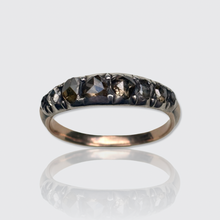 Load image into Gallery viewer, Georgian Eight Stone Rose-Cut Diamond Half Hoop Ring