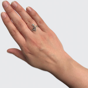 Art Deco Diamond Swirl Ring