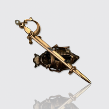 Load image into Gallery viewer, Victorian Labradorite Bug Brooch