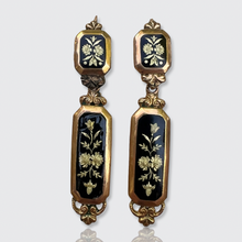 Load image into Gallery viewer, Georgian Enameled Day to Night Earrings