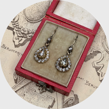 Load image into Gallery viewer, 19th Century Rose-Cut Diamond Drop Earrings