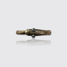 Load image into Gallery viewer, Georgian Rose-Cut Diamond Ouroboros Snake Ring