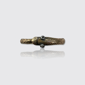 Georgian Rose-Cut Diamond Ouroboros Snake Ring