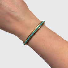Load image into Gallery viewer, Victorian 18k Gold Turquoise Bracelet
