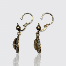 Load image into Gallery viewer, 19th Century Rose-Cut Diamond Drop Earrings
