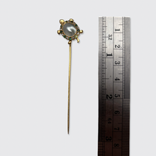 Load image into Gallery viewer, Antique Pearl, Emerald &amp; Diamond Turtle Stickpin