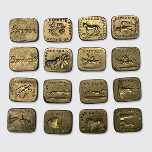 19th Century Wax Seals Etui with Sixteen Double-Sided Seals