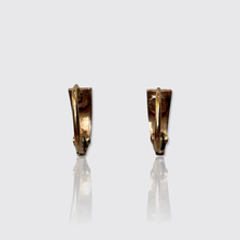 Load image into Gallery viewer, Victorian Onyx 'Huggie' Hoop Earrings
