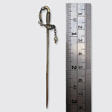Load image into Gallery viewer, Enamel, Pearl &amp; Diamond Saber Pin