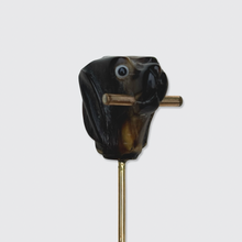 Load image into Gallery viewer, Antique Wooden Fetching Dog Stickpin